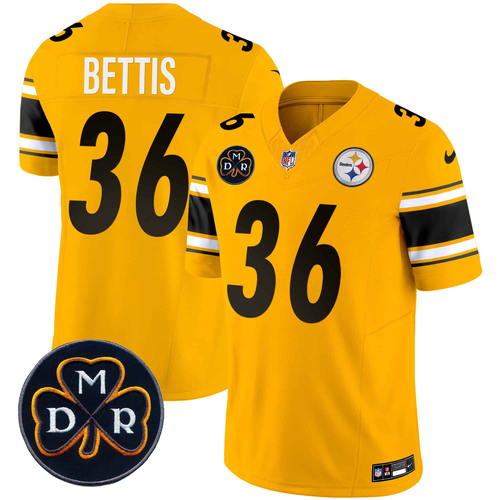 Men Pittsburgh Steelers #36 Bettis Yellow 2024 Nike DMR Patch Vapor Limited NFL Jersey->indianapolis colts->NFL Jersey